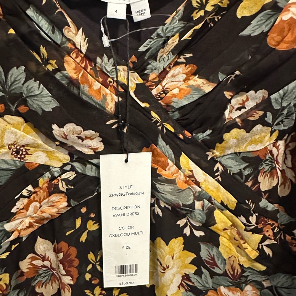 Veronica Beard Avani Floral Silk Dress - Picture 4 of 5